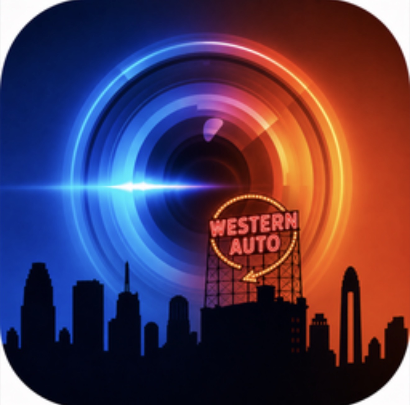 KCRealtime icon — Kansas City skyline